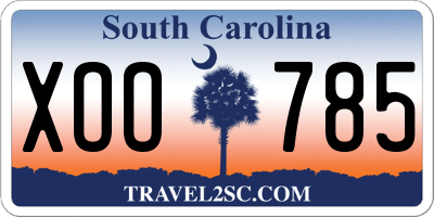SC license plate XOO785