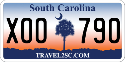 SC license plate XOO790