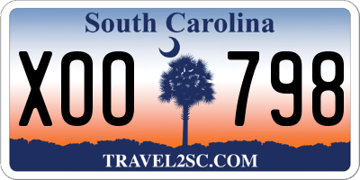 SC license plate XOO798