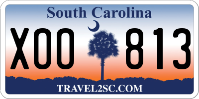 SC license plate XOO813