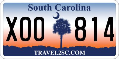 SC license plate XOO814