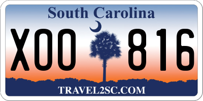 SC license plate XOO816