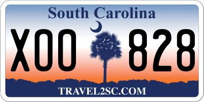 SC license plate XOO828