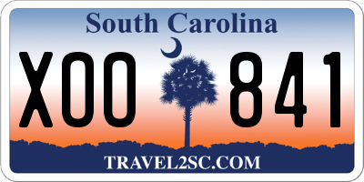 SC license plate XOO841