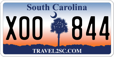 SC license plate XOO844
