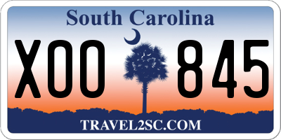 SC license plate XOO845