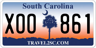 SC license plate XOO861