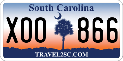 SC license plate XOO866
