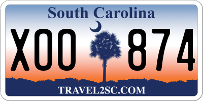 SC license plate XOO874