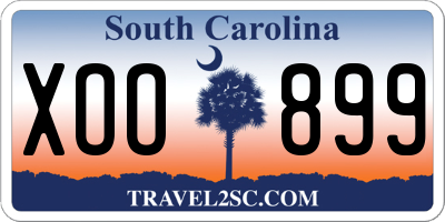 SC license plate XOO899