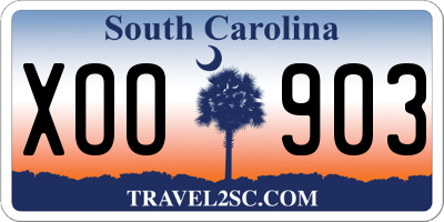 SC license plate XOO903