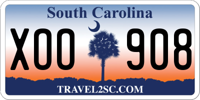 SC license plate XOO908
