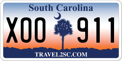 SC license plate XOO911