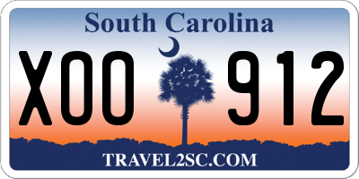 SC license plate XOO912