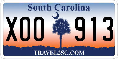 SC license plate XOO913