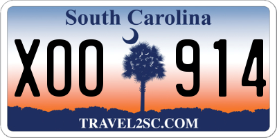 SC license plate XOO914