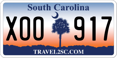 SC license plate XOO917