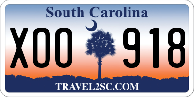 SC license plate XOO918