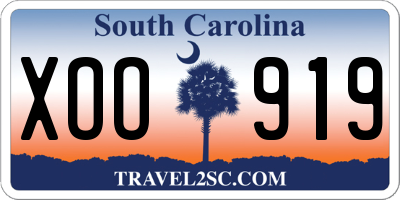 SC license plate XOO919