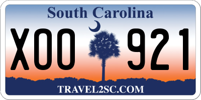 SC license plate XOO921