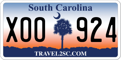 SC license plate XOO924
