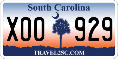 SC license plate XOO929