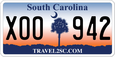 SC license plate XOO942