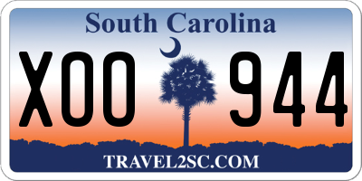 SC license plate XOO944