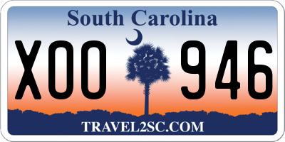 SC license plate XOO946