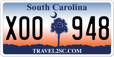 SC license plate XOO948