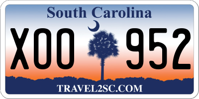 SC license plate XOO952