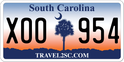 SC license plate XOO954