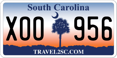 SC license plate XOO956