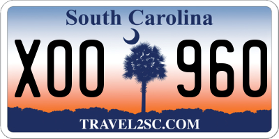 SC license plate XOO960