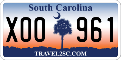 SC license plate XOO961