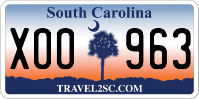 SC license plate XOO963