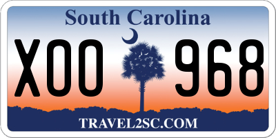 SC license plate XOO968