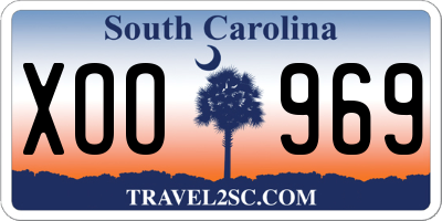 SC license plate XOO969