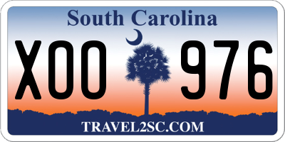 SC license plate XOO976