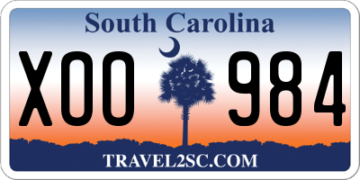 SC license plate XOO984