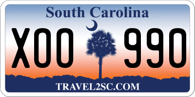 SC license plate XOO990