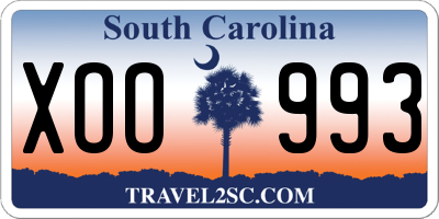 SC license plate XOO993