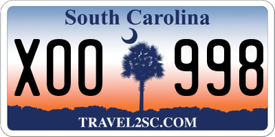 SC license plate XOO998