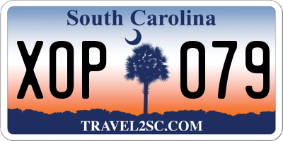 SC license plate XOP079