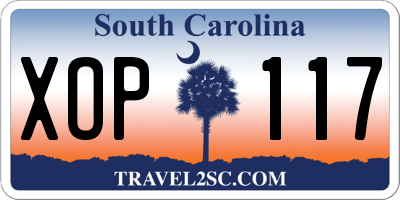 SC license plate XOP117