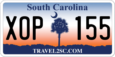 SC license plate XOP155