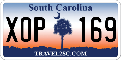 SC license plate XOP169