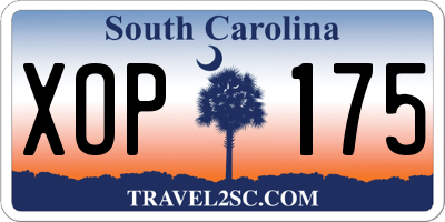 SC license plate XOP175