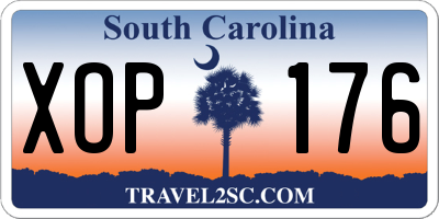 SC license plate XOP176