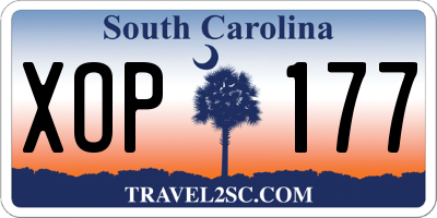 SC license plate XOP177